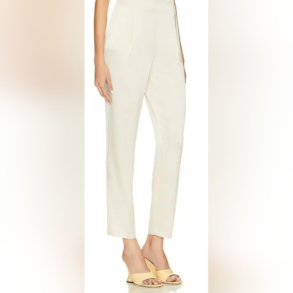 Alice + Olivia Stacey Bendet Champagne Cream Straight Leg Pants New